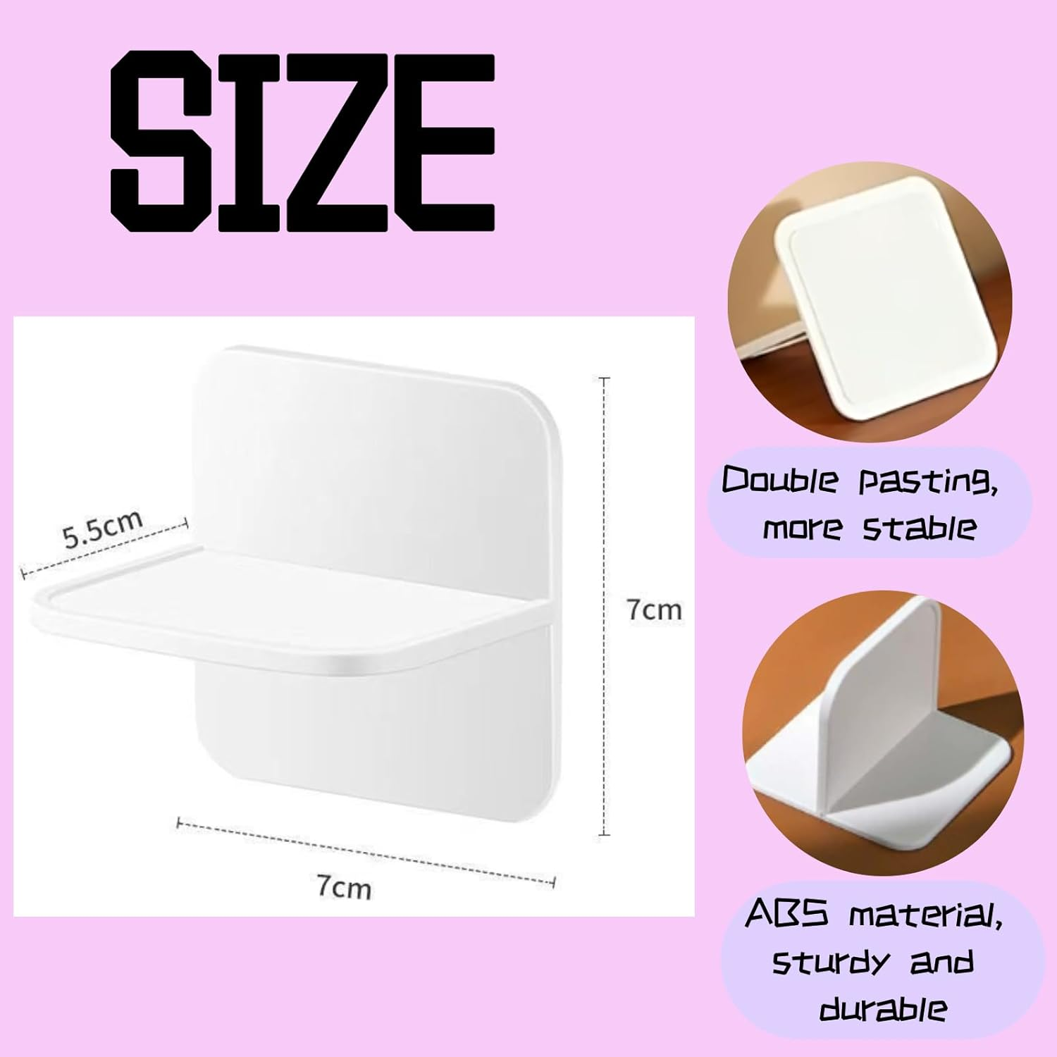 Kalione 4 Packs Adhesive Furniture Anchors No Drill, anti Tip Furniture Wall Anchors for Proofing, Secure Bookshelf Dresser Shelf Cabinet to Wall for Safety - Removable,No Screw