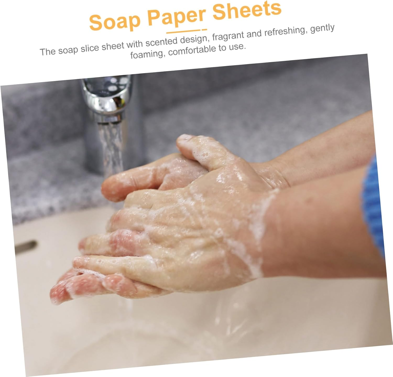 GAROZATION Portable Soap Portable Scented Soap Paper Travel Soap Paper Plastic Pink image number 4