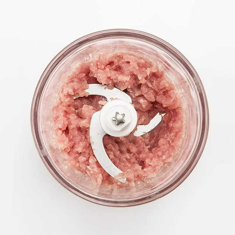 Bear 0.6L+0.6L Double Cups Mini Food Processors & Choppers,300W Solid Copper Motor Low Noise Baby Food Processor for Meet,Vegetable,Fruit and Baby Food,Green image number 3