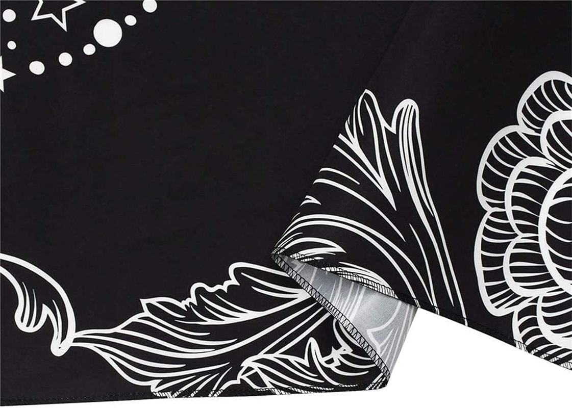 DYRLHZ Black and White Wing Cat on Moon Tapestry, Creepy Hippie Spooky Monster Wall Hanging Tapestry, for Living Room Bedroom Home Decor (59'' X 79'', Cat Bat) image number 2