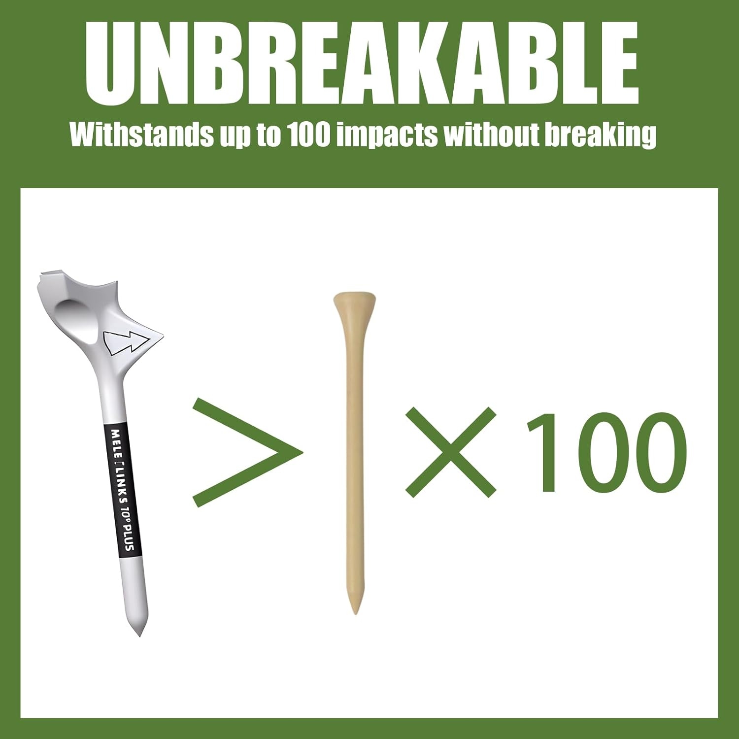 Viiotu 10 Pcs Premium Golf Tees - Durable Plastic Golf Tees Enhance Golf Shot Distance & Precision - 10&deg;Tee Golf Equipment Accessories image number 6