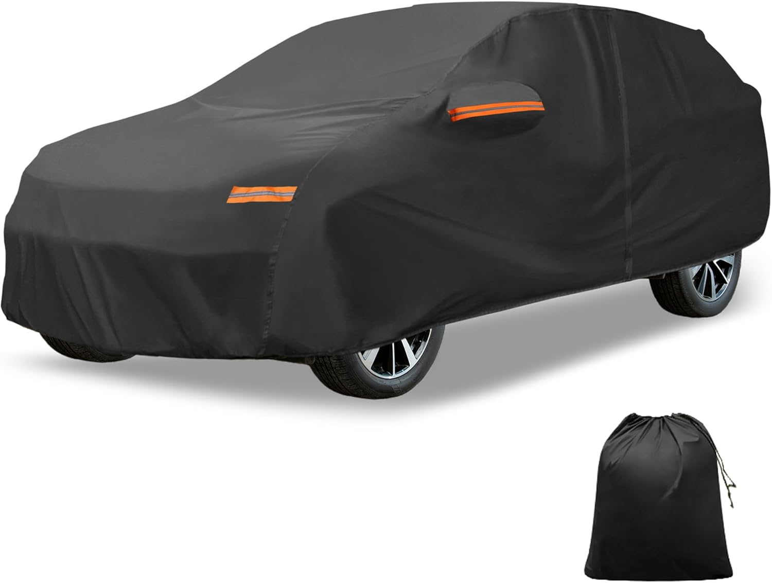 X AUTOHAUX Car Cover for Mazda CX-30 210D-PU Outdoor Full Car Cover All Weather Waterproof Windproof Sun Rain Snow Protection with Driver Door Zipper Black image number 4