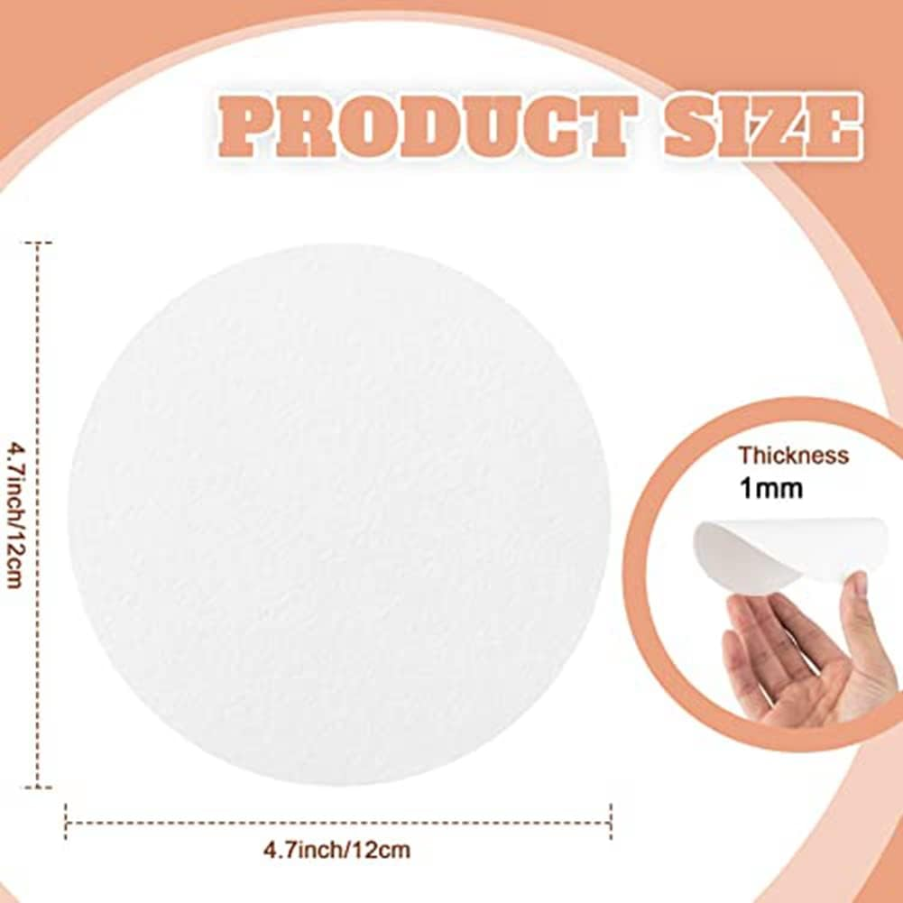 Aribrnten Kiln Paper round Microwave Kiln Paper Shelf Kiln Paper 4.7 Inch Ceramic Fiber Paper Insulation Ceramic Fiber Blanket image number 3