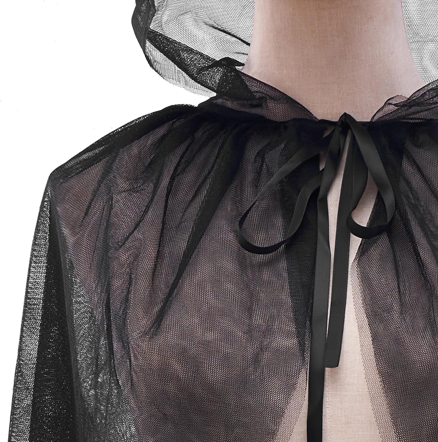 Mayplous Halloween Costume Cloak for Women Adult'S Cosplay Cape Long Tulle Cape Fancy Dress Hood Dress-Up for Role Play image number 5