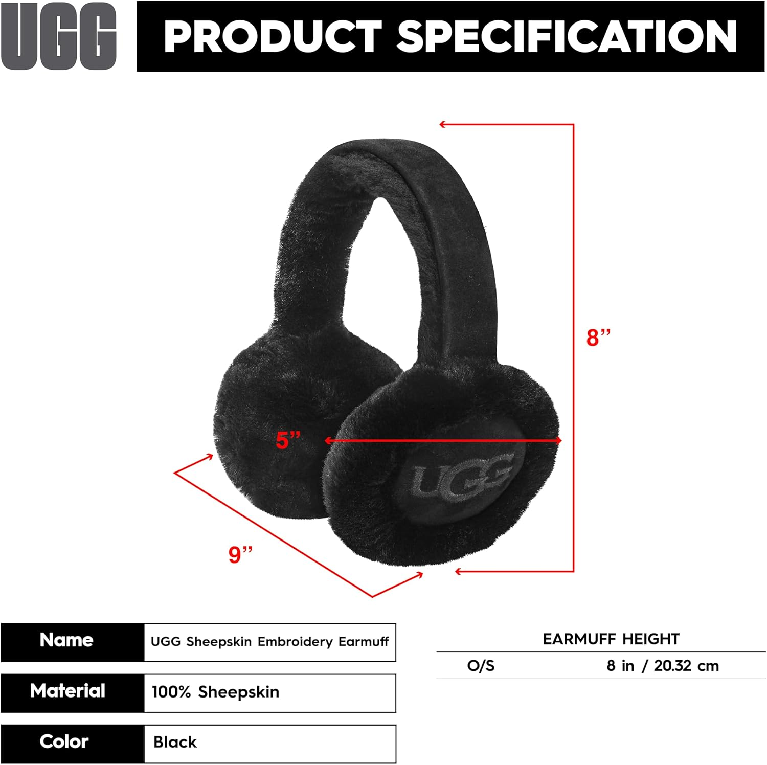 UGG Women'S Embroidered Logo Earmuff image number 3