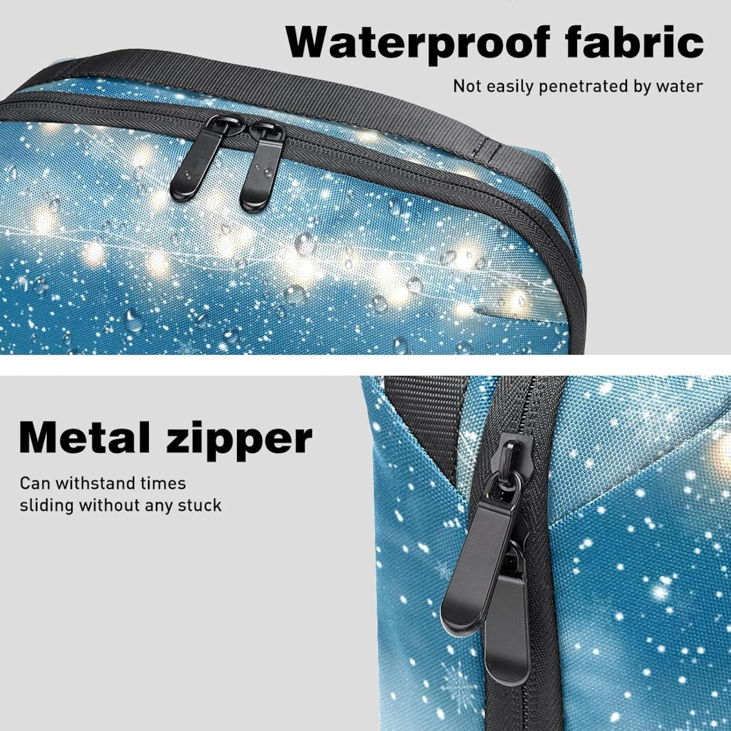 Electronic Organizer Small Travel Cable Organizer Bag for Hard Drives, Cables, USB, SD Card, Christmas Cartoon Winter Night Woods image number 4