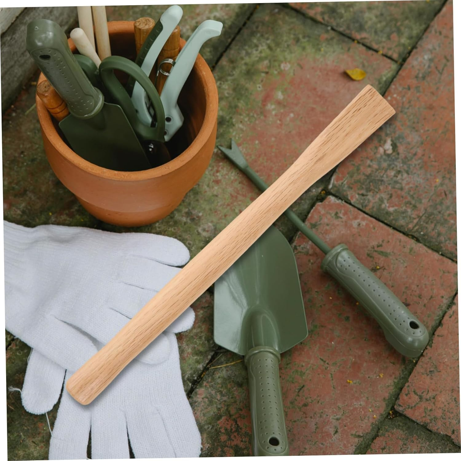 PHENOFICE Garden Hoe Wood Handle Replacement 36Cm Sturdy Oak Wood Handle for Hoe Tool Gardening Work Practical Garden Supply Accessory image number 3