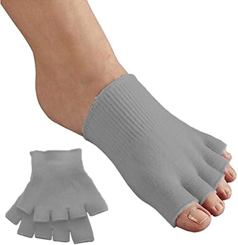 Toe Gel-Lined Alignment Socks (1 Pair) Toes Separator Spacer Stretch Tendon Pain Relief image number 3
