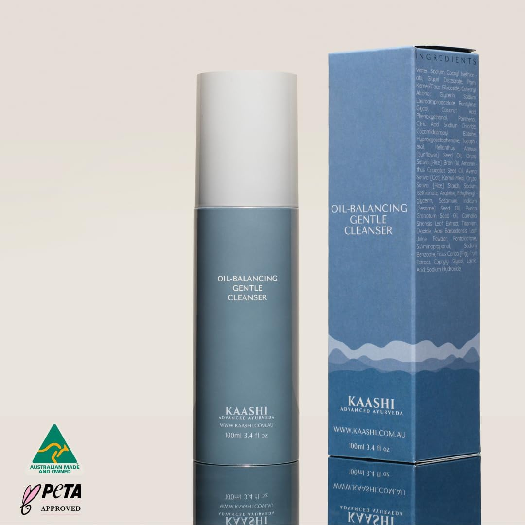 KAASHI Oil-Balancing Gentle Cleanser, Lightweight + Hydrating, Skin Barrier Repair, Soothing, Non-Foaming with Coconut, Fig, Rice Bran Oil for Dry, Oily & Combination Skin image number 4