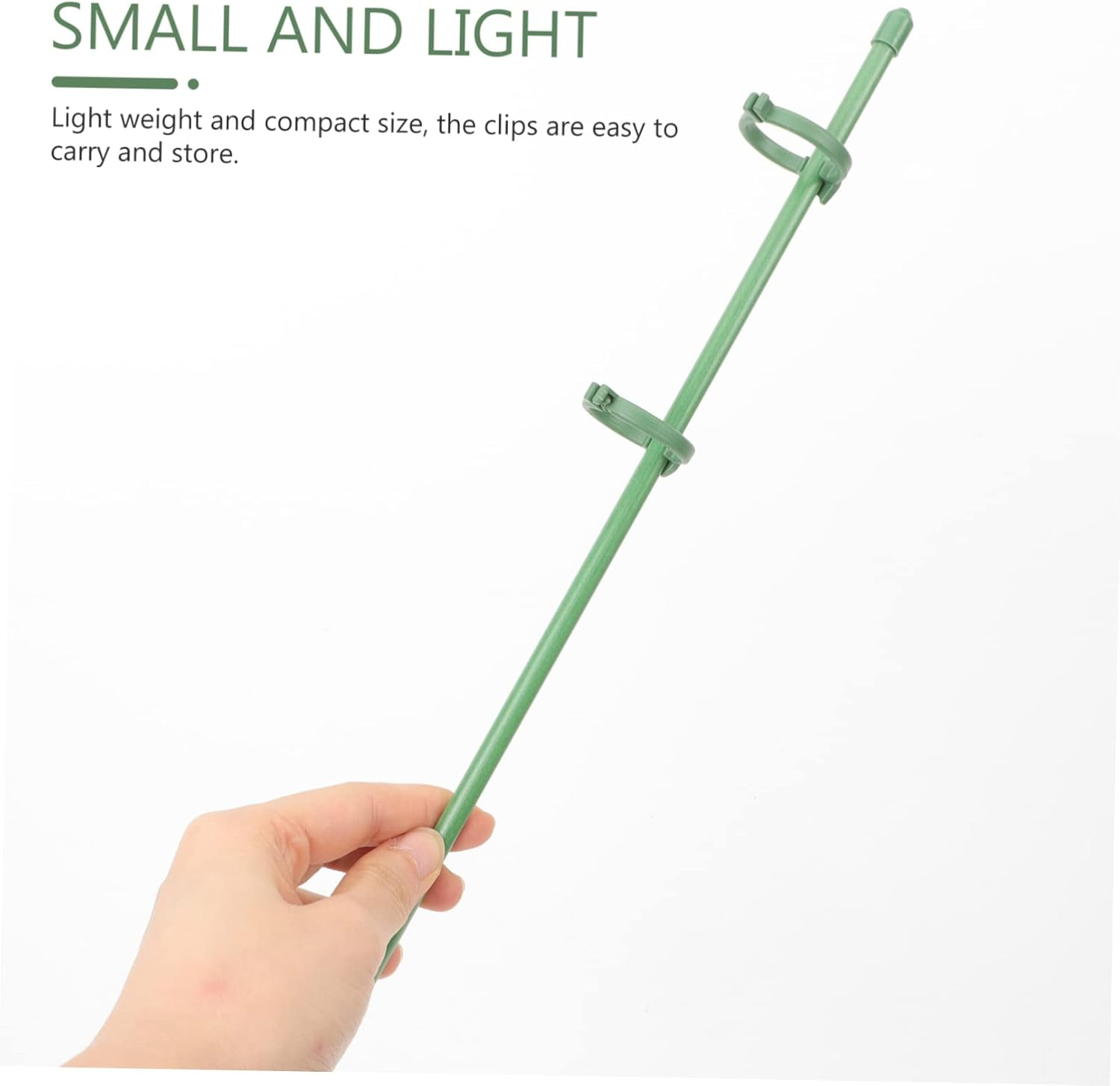 Toddmomy 10Pcs Orchid Support Sticks Plant Training Stakes for Climbing Adjustable Buckle Garden Flower Support Stakes Fiberglass Plastic image number 4