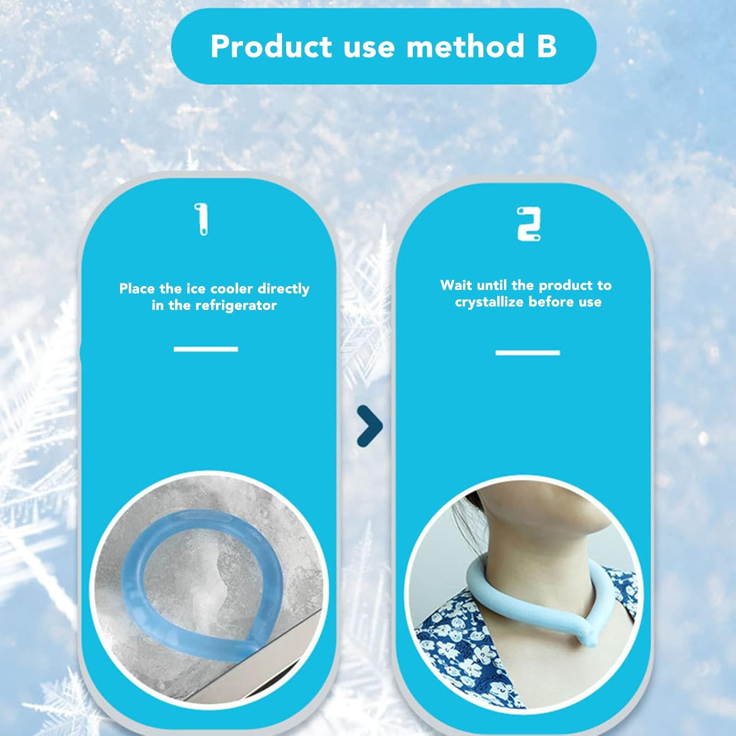 Neck Cooling Tube, Wearable Cooling Neck Wraps for Summer Heat Hands Neck Cooler, Reusable Cold Gel Ice Pack, Personal Air Conditioner for Indoor Outdoor Workers, Sports image number 5