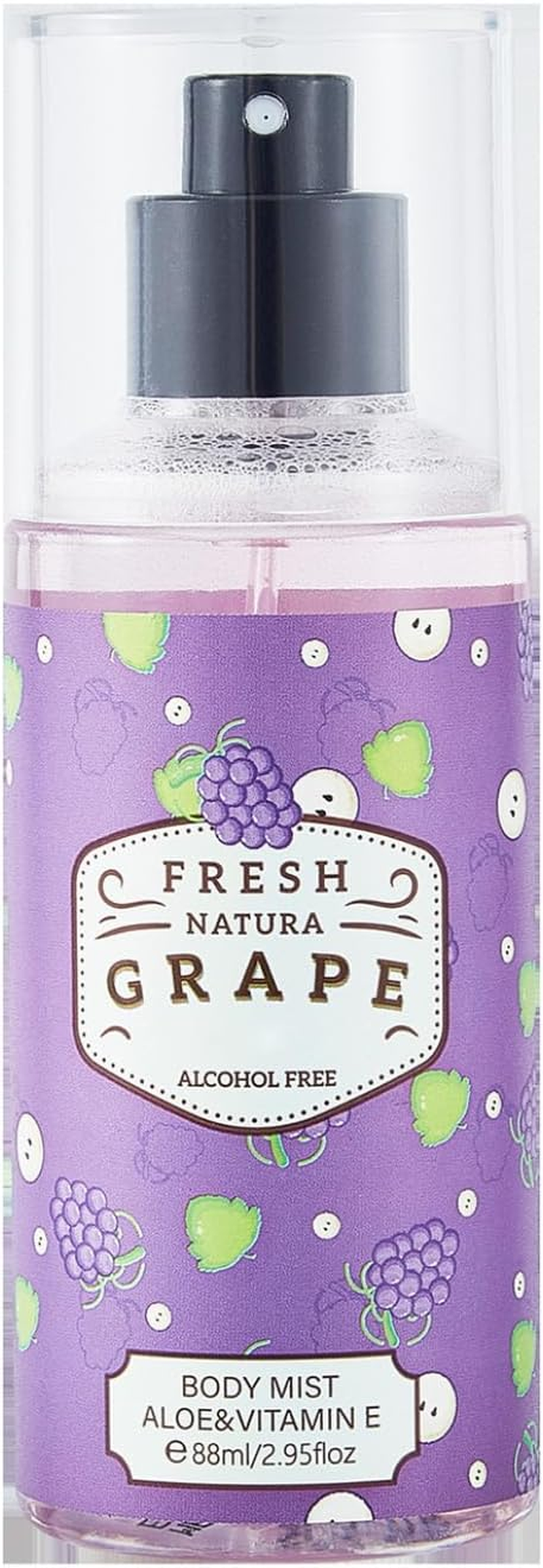 Grape Hami Melon Perfume Spray 88Ml Alcohol Free Body Mist for Women Men Refreshing Fragrance Long Lasting Fresh Apple One Size