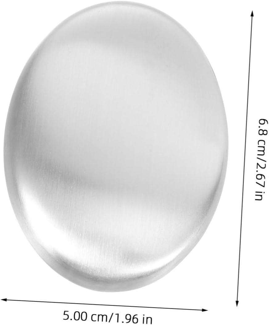 UTHCLO 2Pcs Odor Absorbing Metal Soaps Stainless Steel Soap Bars for Kitchen Fish Odor Remover image number 5