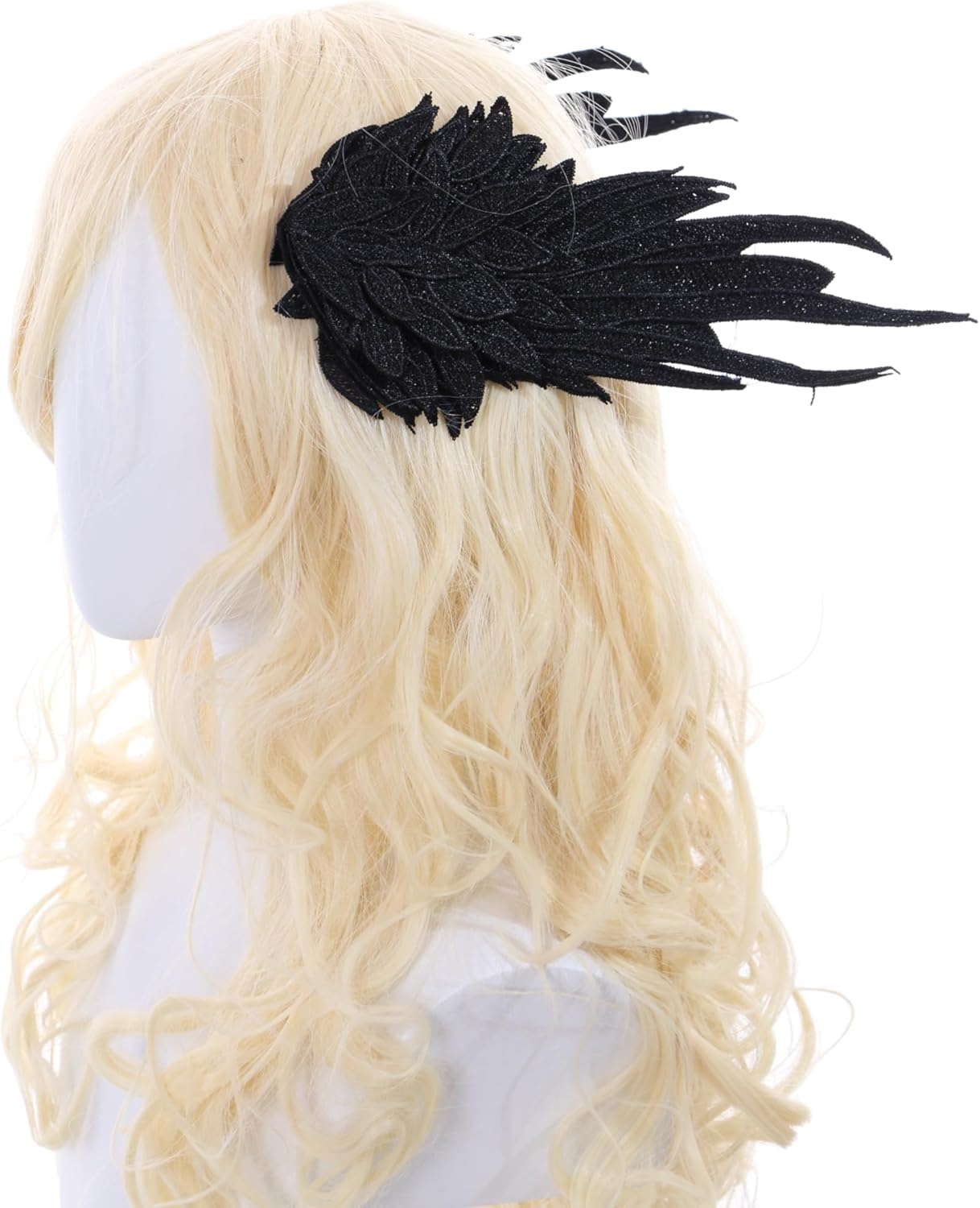 C-108-2 Black Angel Wings Goddess Hair Clips Gothic Lolita Party Celebration Hair Accessories Head Accessory