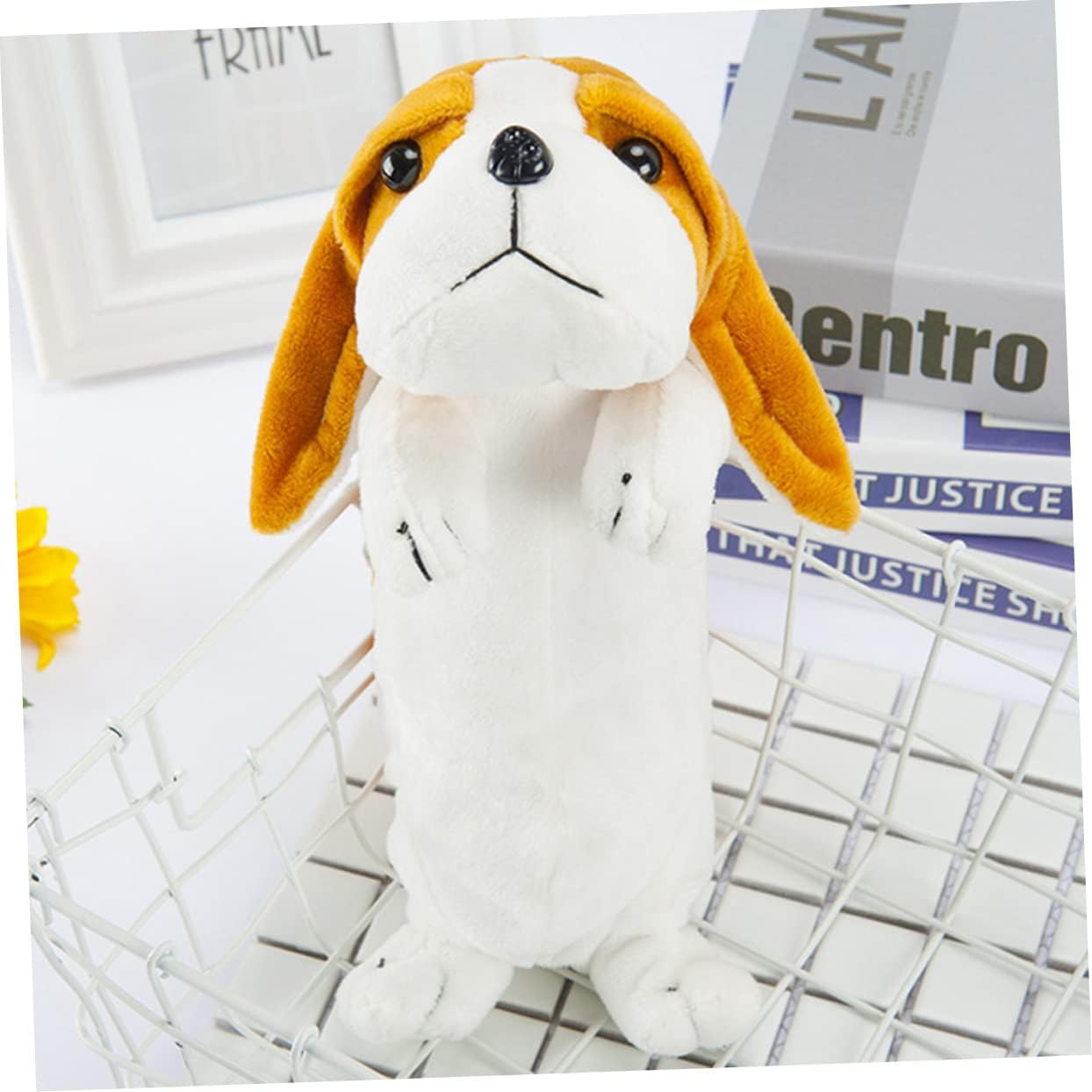 Operitacx 3Pcs Adorable Dog Pencil Case Plush Imitation Long Ear Stationery Case Pen Holder for Student Women Men image number 5