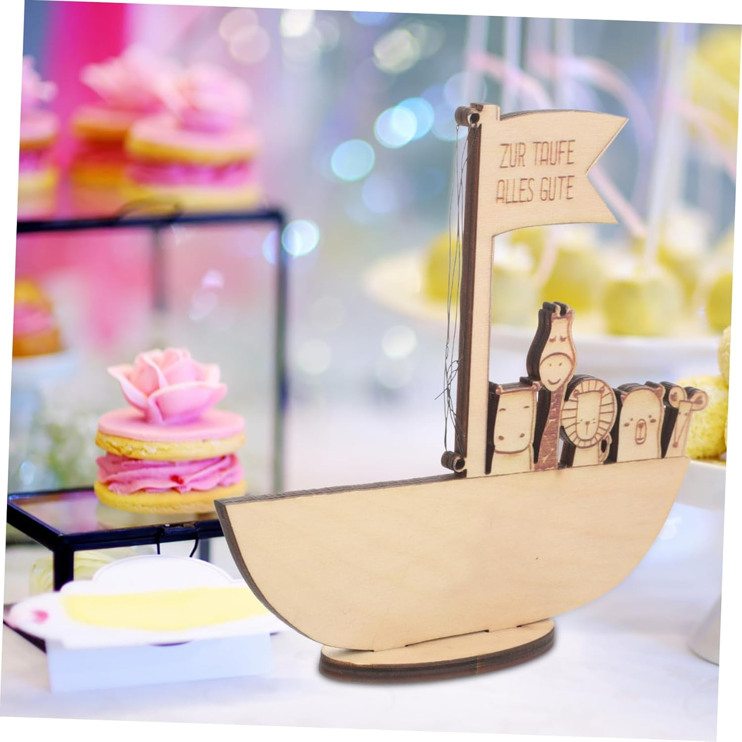 MERRYHAPY Ark Money Clip Baptism for Boy Girl Custom Baptism Souvenir Wooden Decor for Keepsake image number 6