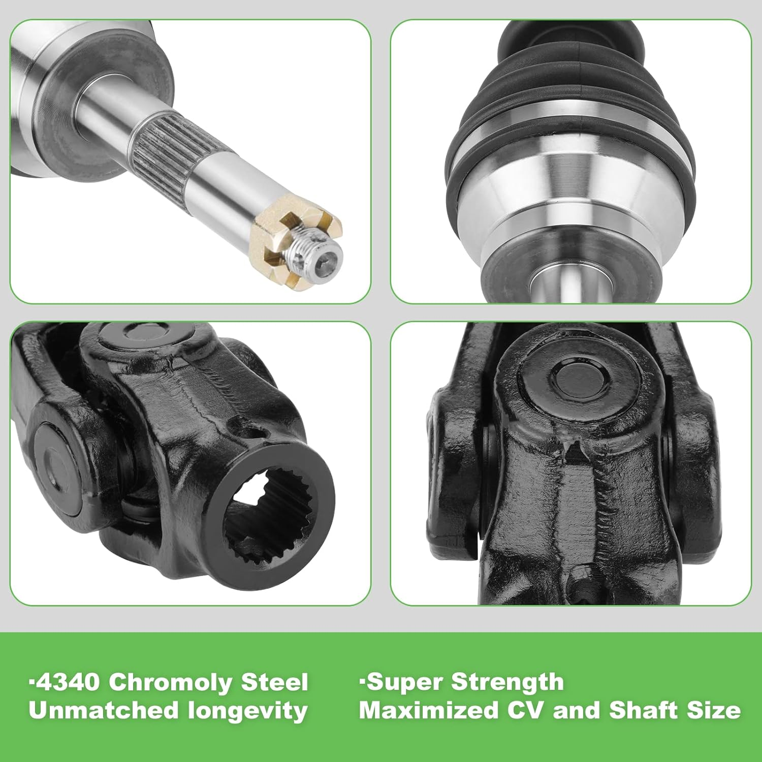 Chabushi Front CV Axle Shaft & Wheel Bearing Kit for Polaris Sportsman 400 500, Magnum 325 2000-2002, Big Boss 500 6X6 1998 1999, Xpedition 325 2000-2002 Left or Right image number 5