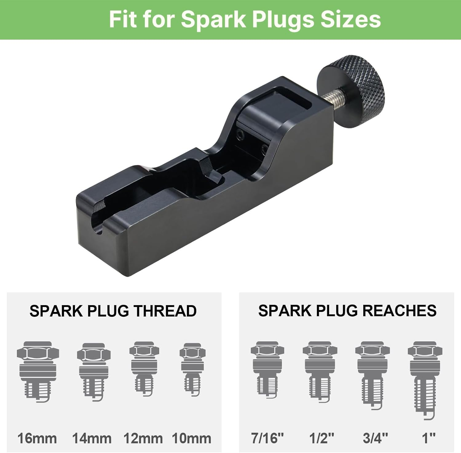 Precision Spark Plug Gap Tool with 32-Blade Feeler Gauge, Universal Spark Plug Gapper & Gap Gauge for 10Mm 12Mm 14Mm 16Mm Spark Plugs image number 1