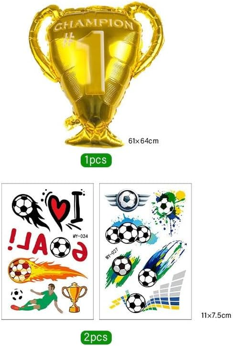 Football Championship Trophy Aluminium Balloon Set, Birthday Party Decorations（26 PCS） image number 6