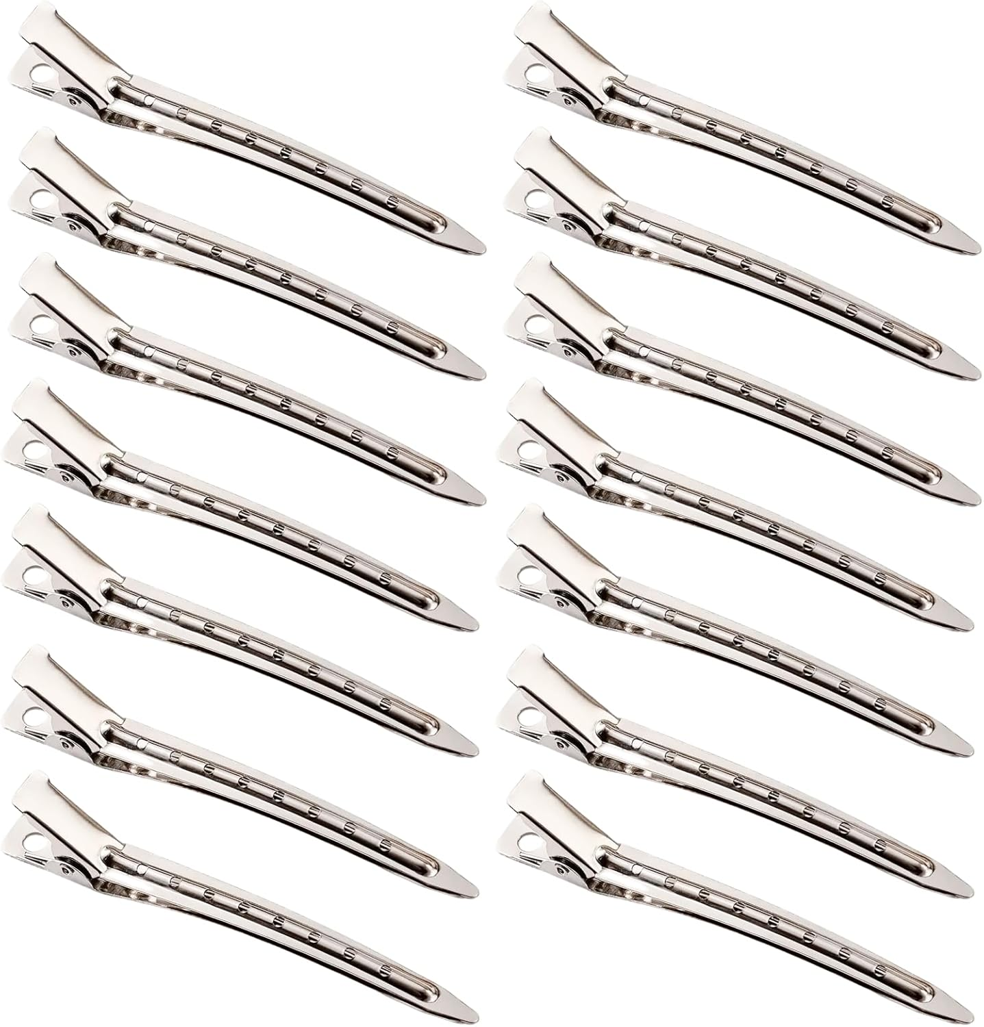 Fortuneglobe 40 Pcs Metal Duck Billed Hair Clips (3.5 Inch) - Professional Hair Styling Sectioning for Cutting, Bleaching & Dyeing - Hairdressing Clips​​ image number 5