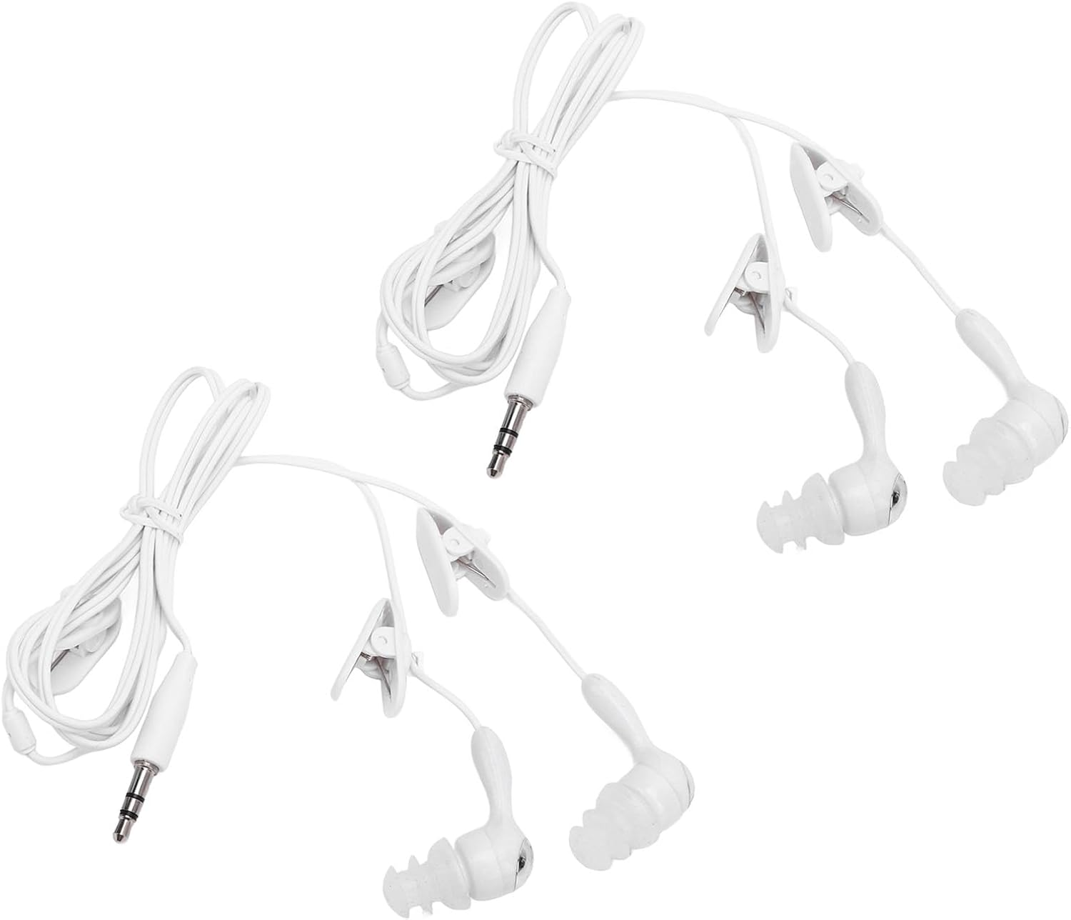 Sxhlseller IP68 Waterproof Earphones with over Ear Hooks, Noise Isolation, 1M Cable, 4 Spare Tips, 3.5Mm Jack Wired Earbuds for Swimming Running Gym image number 6