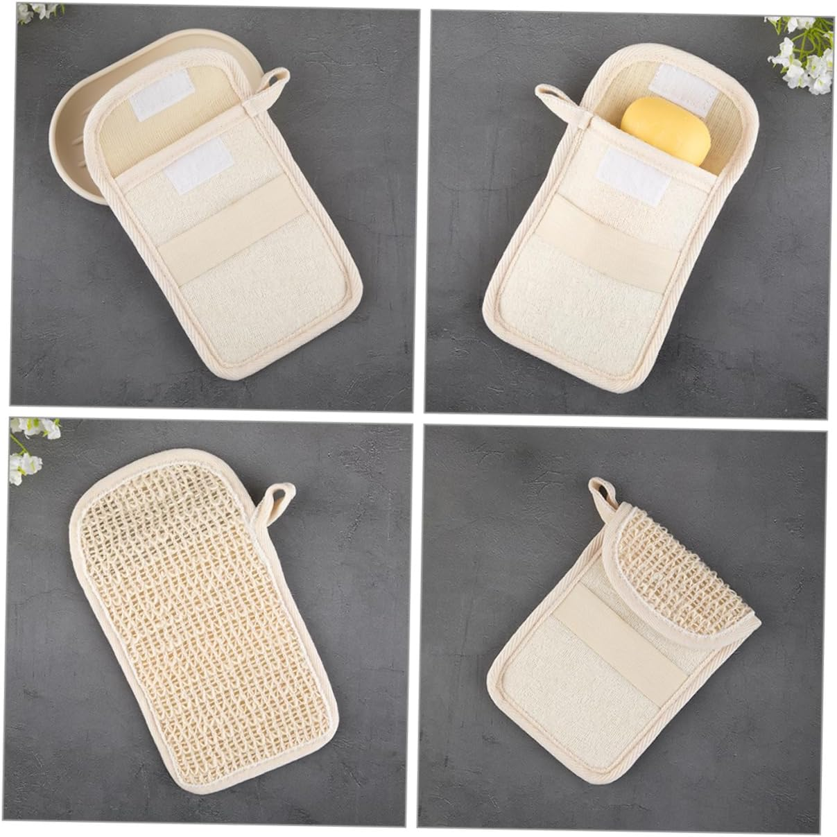 Healeved 2Pcs Portable Bags for Homemade Soap Travel Case Loop Hook Pouch Home Supply image number 5