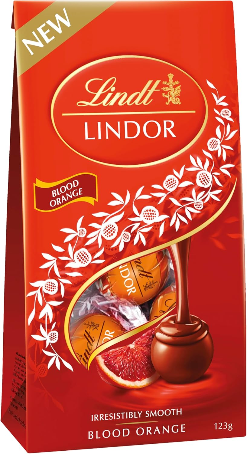 Lindt Lindor Blood Orange Milk Chocolate Pouch Bag 123G