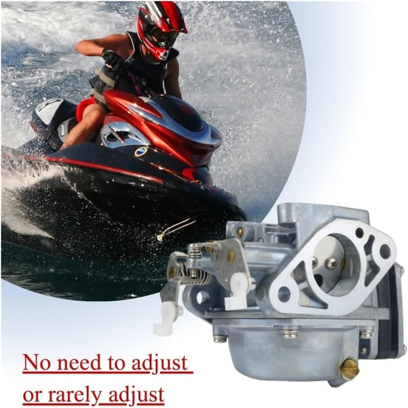 6G1-14301 Carburetor, Compatible for Yamaha 2Stroke 6HP 8HP Outboard Motor - 6G1-14301-00, 6G1-14301-01, 6N0-14301-10, 6N0-14301-20 image number 3