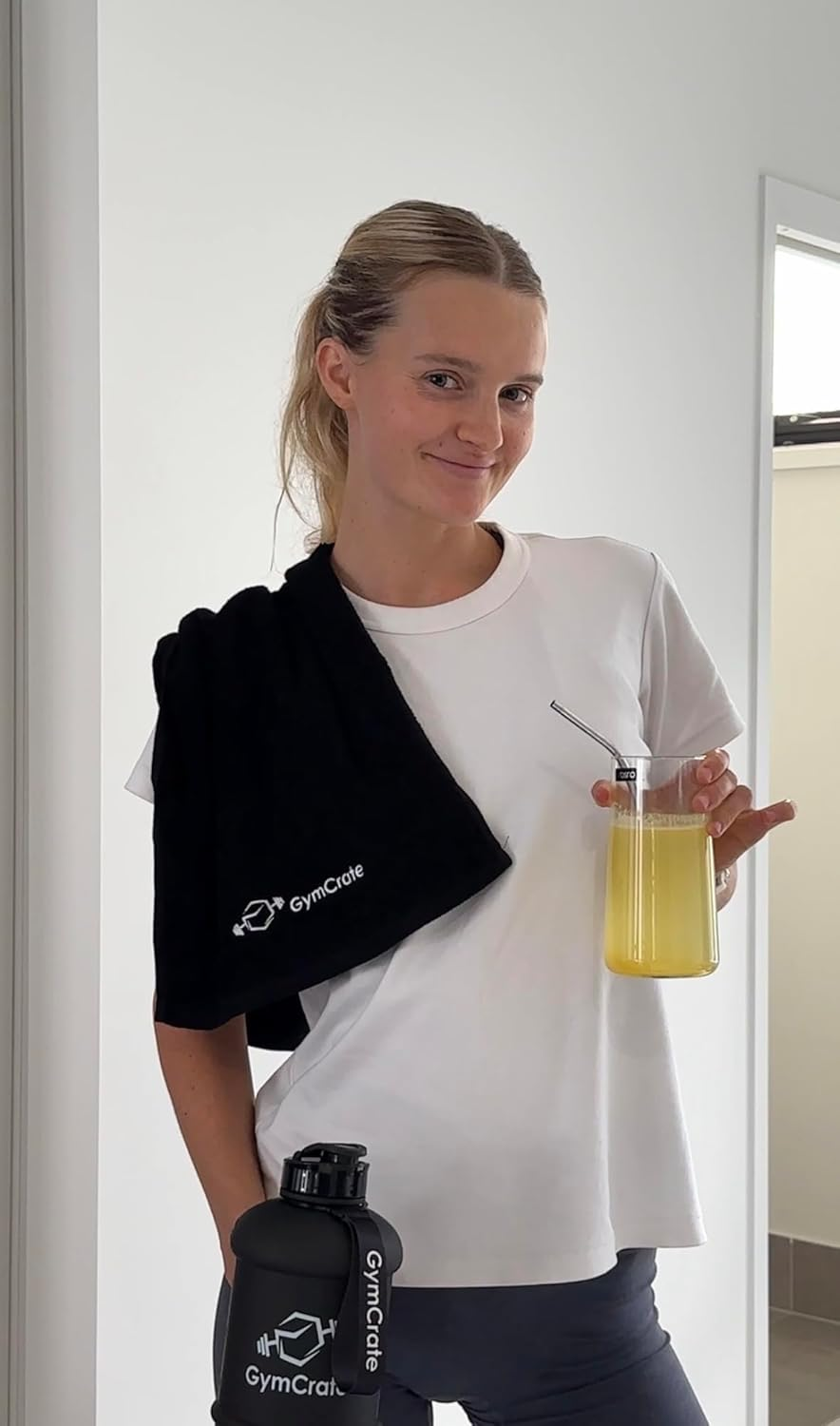 Gymcrate Premium Fitness Towel - Ultra Absorbent & Quick-Drying Gym Towel for Workouts, Travel, Sports | Soft Cotton, Lightweight & Compact - Durable Design for Gym, Yoga, Running image number 4