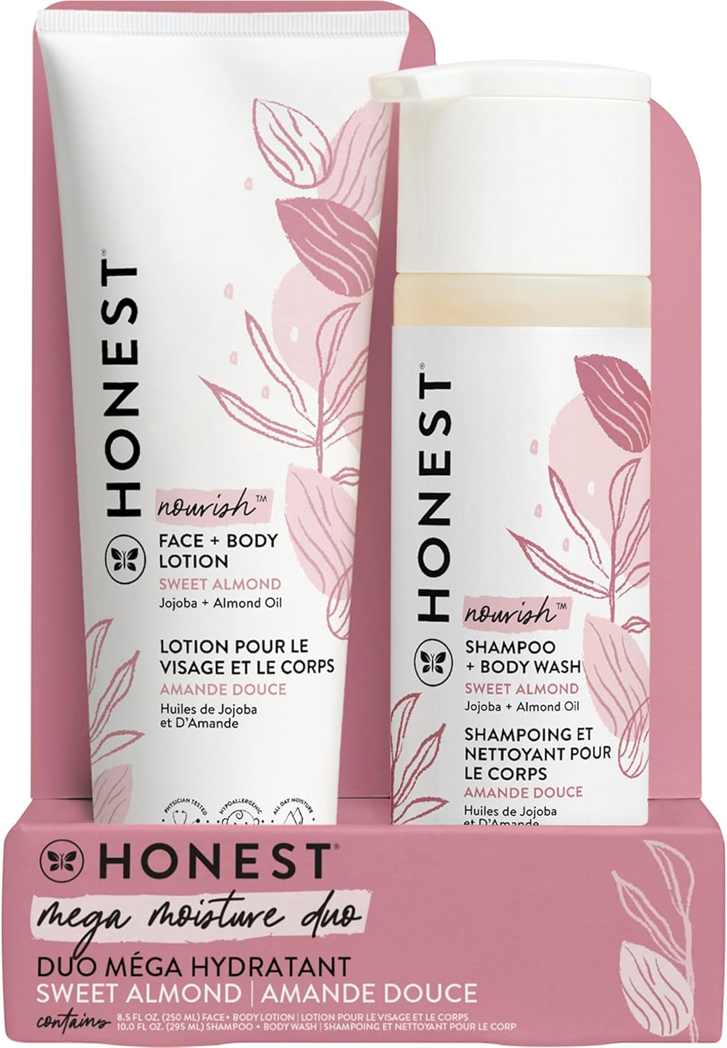 Honest the Company Everyday Gentle Shampoo + Body Wash (10 Fl. Oz) & Face + Body Lotion (8.5 Fl. Oz.) Bundle, 2 Pack, Sweet Orange Vanilla, 18.5 Fl Oz image number 6