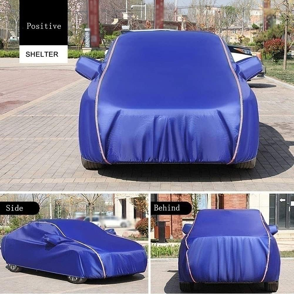 Breathable Car Cover Compatible with Jeep/Grand Cherokee/Grand Cherokee SRT | Anti-Hail Car Paint Protection Car Tarpaulin with Cotton Zipper (Color : Blue, Size : Grand Cherokee SRT) image number 2