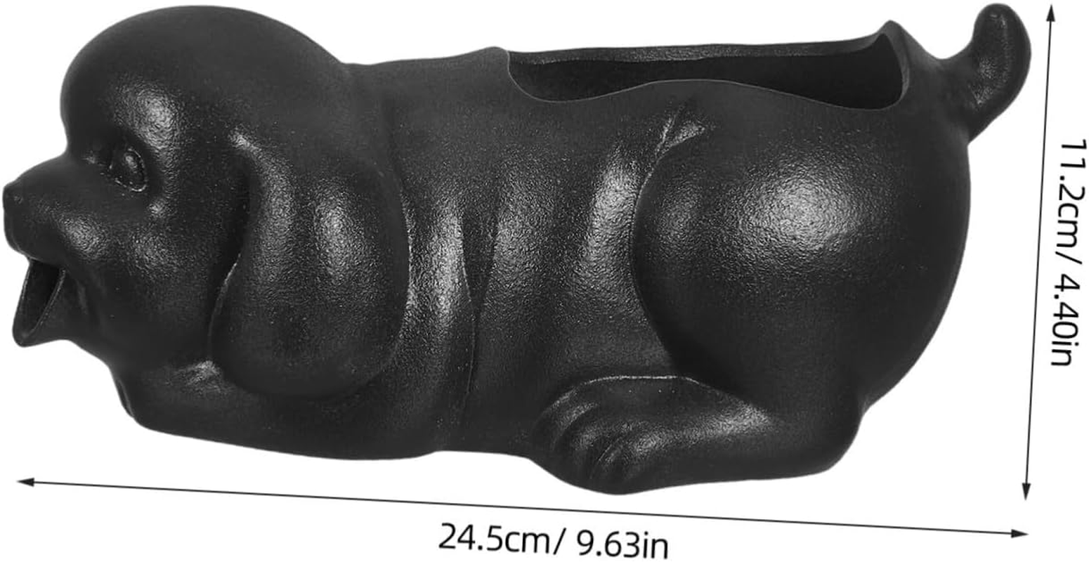 SUPVOX Ceramic Dog Fountain Spitter Indoor Waterfall Decor with Efficient Filtration Ceramic Material Unique Puppy Statue for Fish Tank and Garden Accessories image number 5