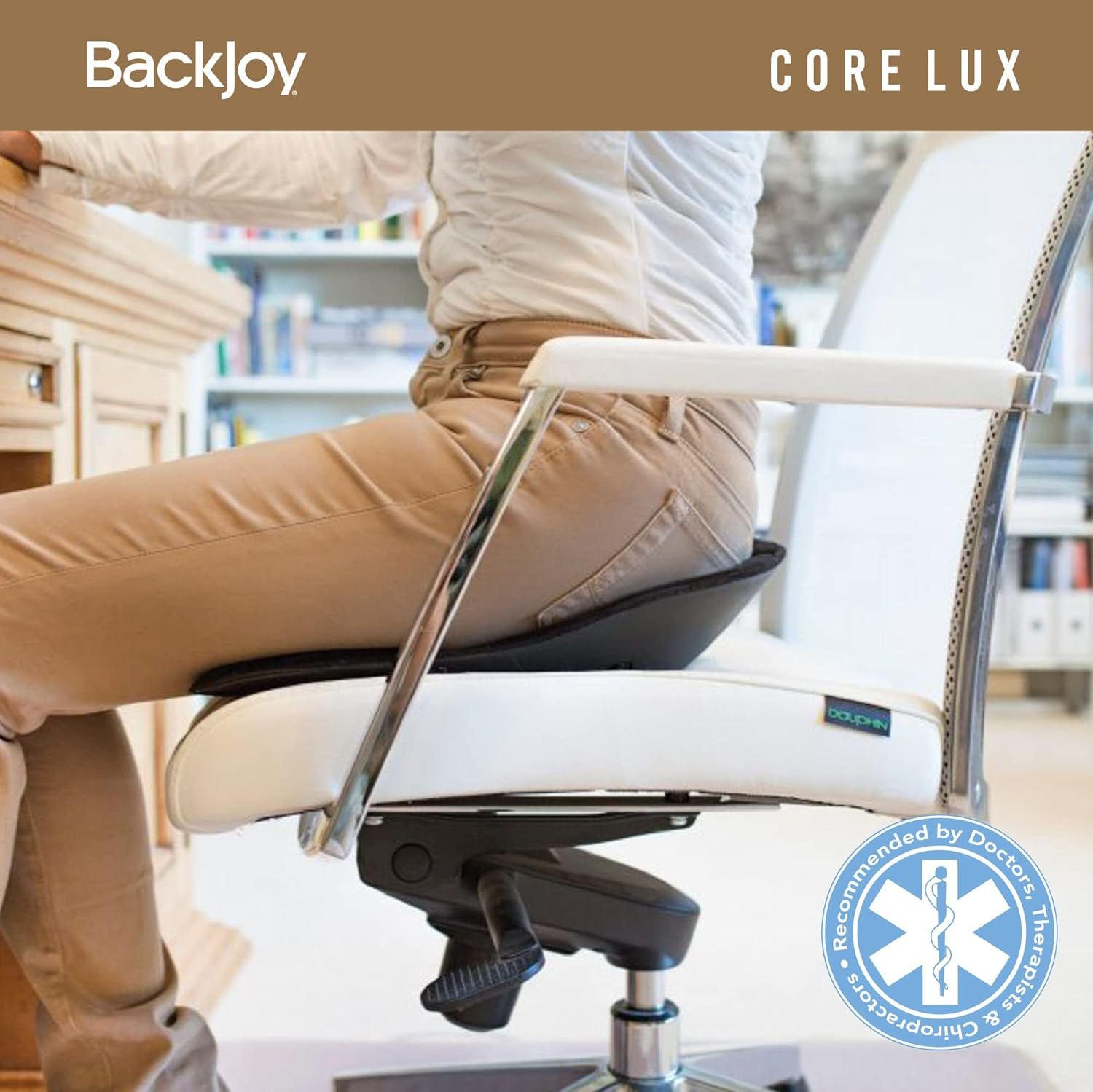 Backjoy Sitsmart Core Lux Posture Seat, Black/Graphite image number 6