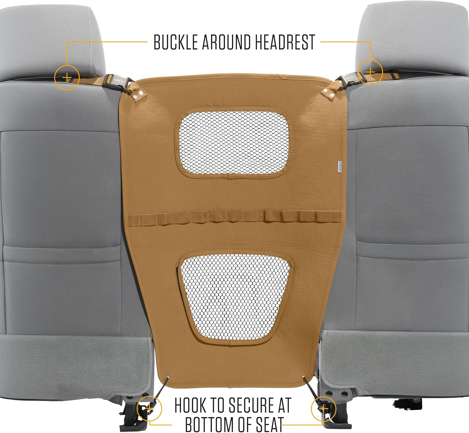 Carhartt Universal Nylon Duck Pet Barrier, Durable Pet Barrier with Rain Defender Durable Water Repellent, Carhartt Brown image number 1