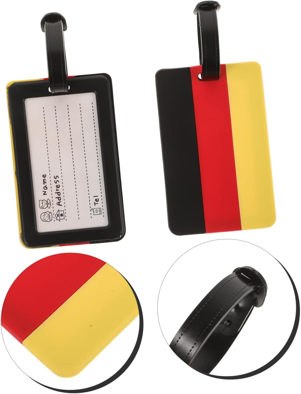 JEWEDECO 2Pcs Flag Luggage Tags Travel Suitcase Labels for Easy Identification Lightweight Portable Baggage Tag Travel Accessories For image number 4