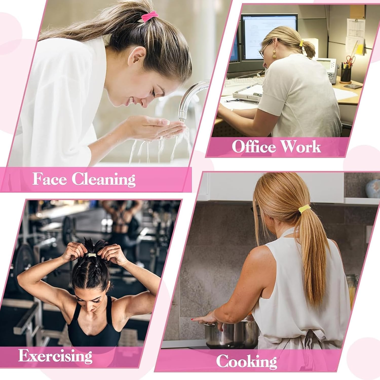 Small Hair Scrunchie, Elastic Hair Band, Various Colours, Small Hair Ties, Mini Seamless Hair Bands, Mini Hair Band, Multicoloured Soft (Pack of 200) image number 4