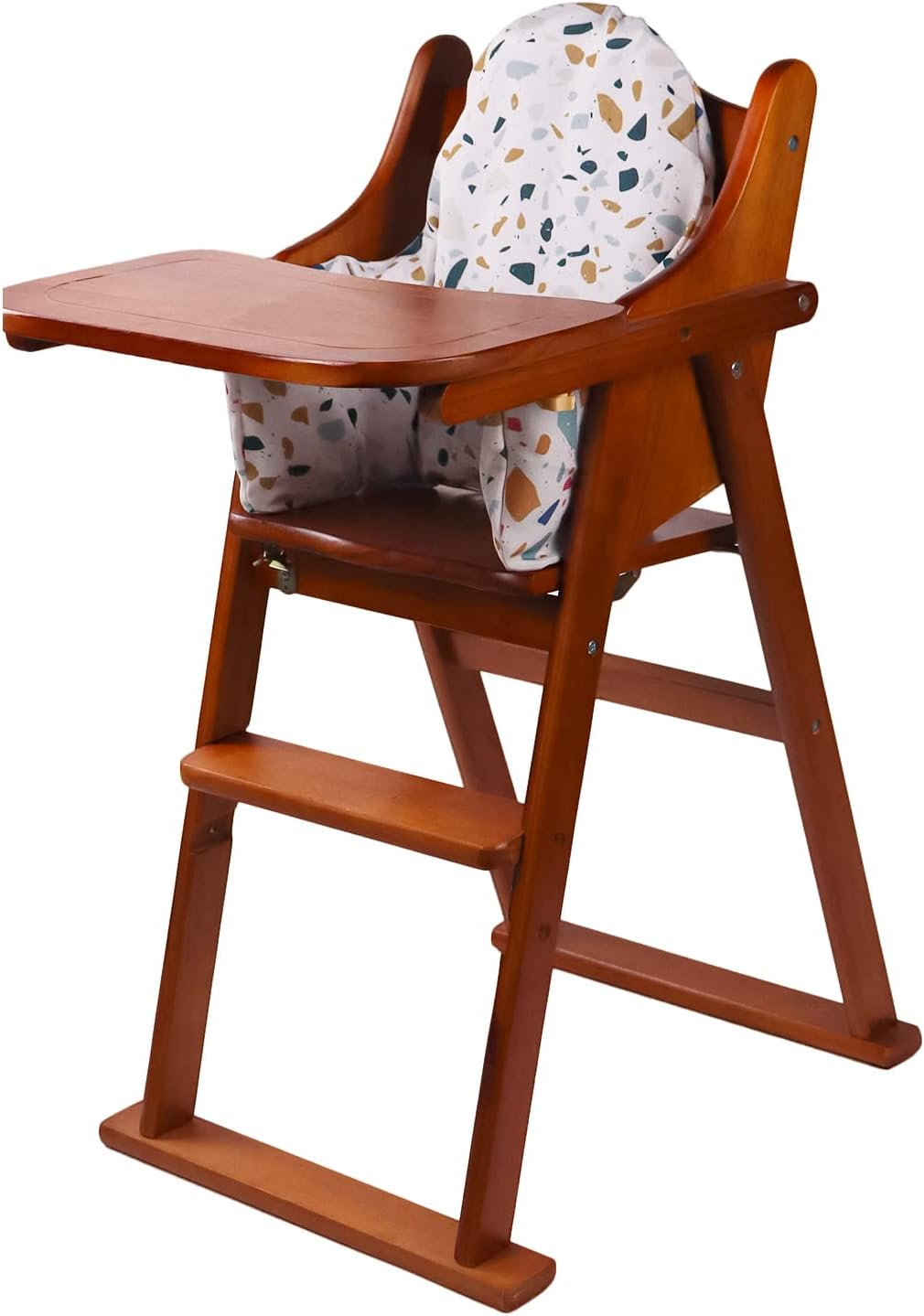 High Chair Cushion, Type High Chair Cover Pad, 2 Pieces Pad for High Chair,Highchair Cushion for IKEA Antilop Highchair, Built-In Inflatable Cushion (Fresh Leaves and Stone Flowers) image number 6