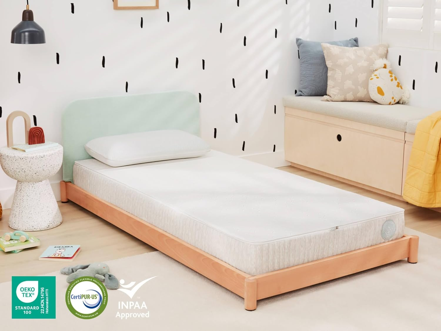 Koala Joey Kids Hybrid Pocket Spring Mattress, Single, Medium Firm, Cloud White image number 6