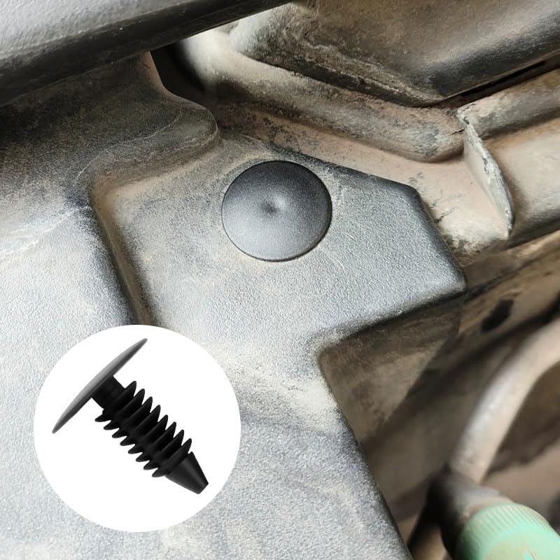 100 Pcs Car Retainer Clips Universal Fir Tree Trim Clip Black Car Body Trim Clips 7.5Mm Hole Car Door Trim Bumper Rivets for Car Panel Trim Maintenance image number 2