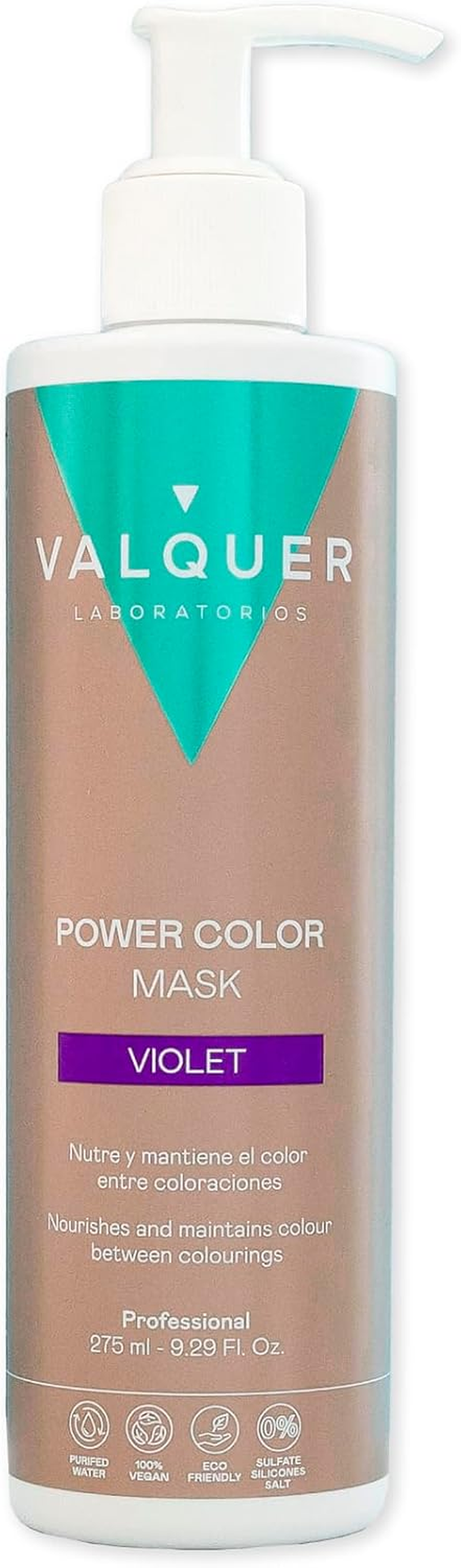 Valquer Power Colour Mask Vegan and Silicone Free Formula Gives Hair Colour 290 Ml Fuchsia