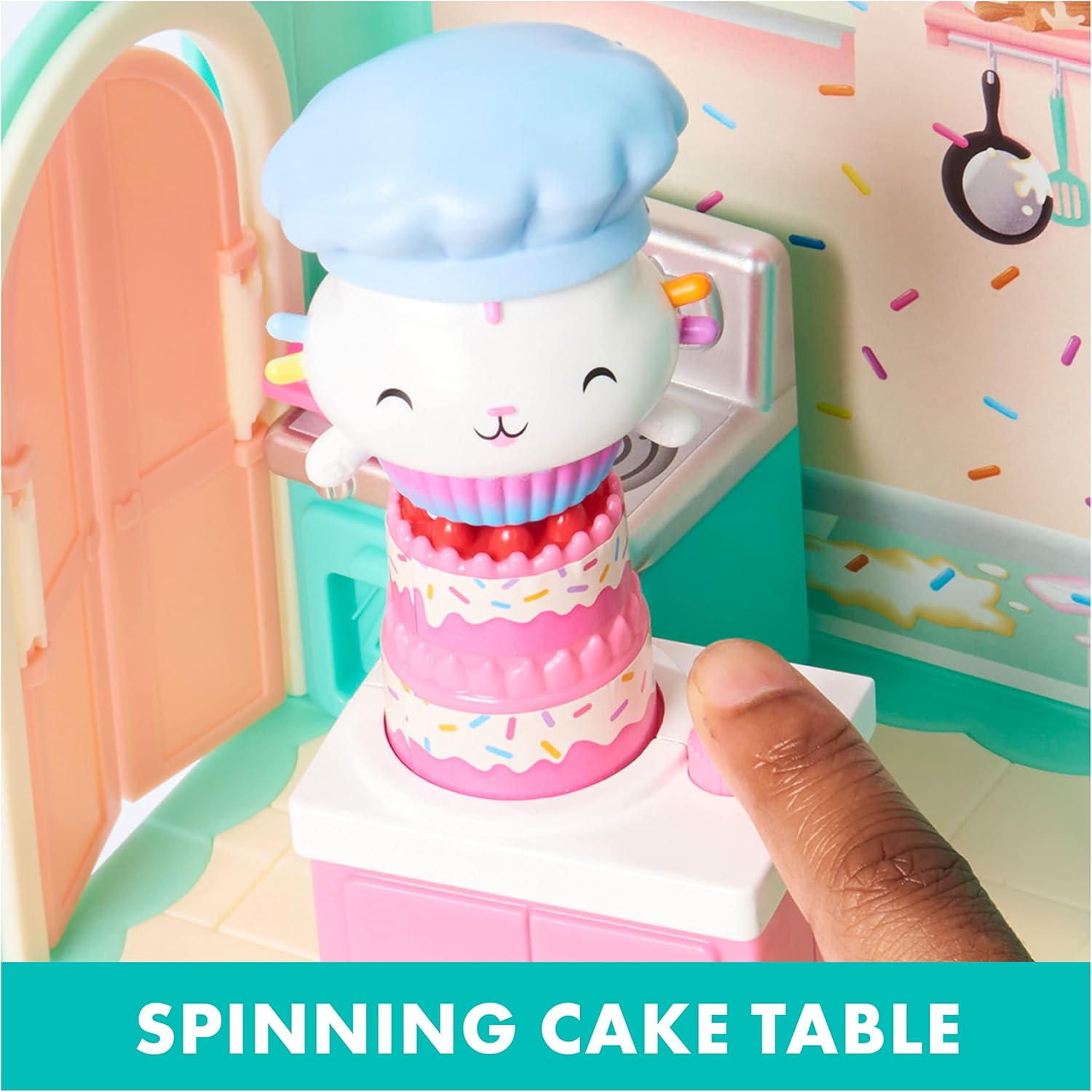 Gabby'S Dollhouse, Bakey with Cakey Kitchen with Figure and 3 Accessories, 3 Furniture and 2 Deliveries, Kids Toys for Ages 3 and Up image number 2