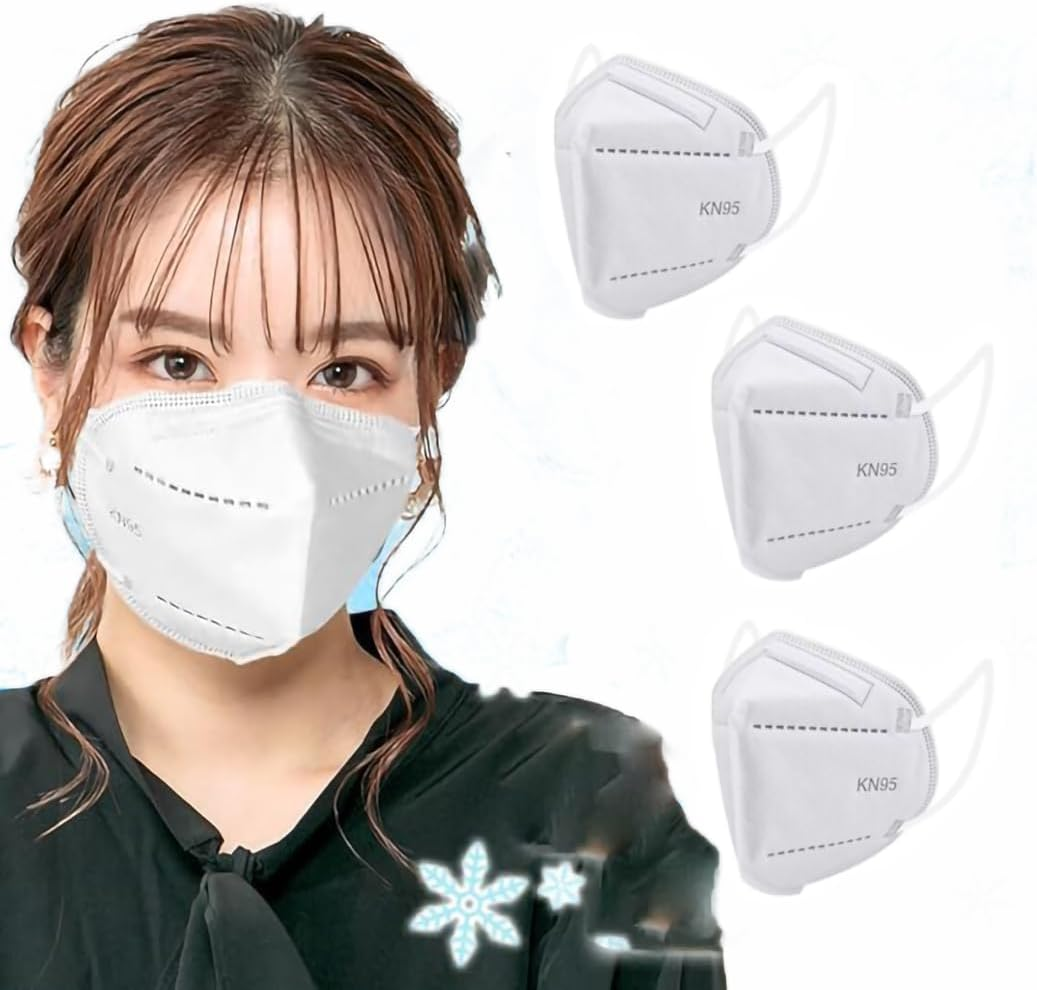 Adult Disposable 5-Layer Mask, 100 Pieces, Air Pollution Protective Mask, Fresh White, Dust-Proof Mask image number 3