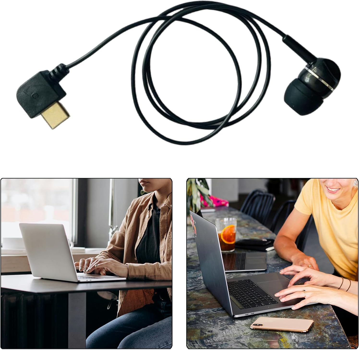 USB C Monaural Earbuds Feature Noise Isolating Design and Structure in Ear Monaural Earbuds image number 4