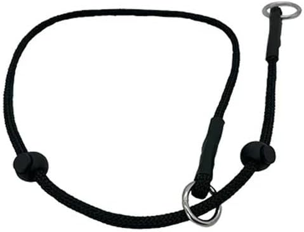 SAFEDOG Rope Slip Collar &ndash; Durable Grey Dog Collar with Mechanical Lock for Safe & Easy Control &ndash; Adjustable Slip Dog Collar for Training All Breeds (Grey)