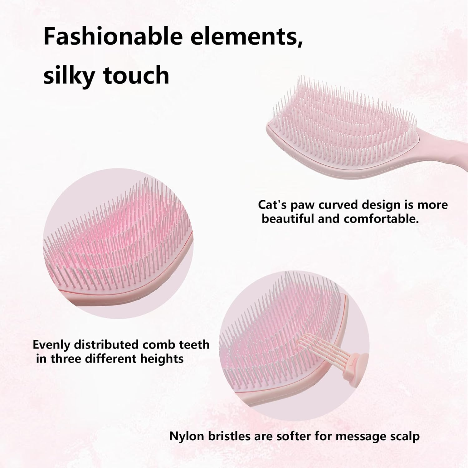 Hair Brush Set with Hairs Clip Ties 15PCS Women Styling Brushes Gifts Chrimstas Birthday Festival Detangling Hairbrush Rat Tail Comb for Parting Styler Hair Care image number 1