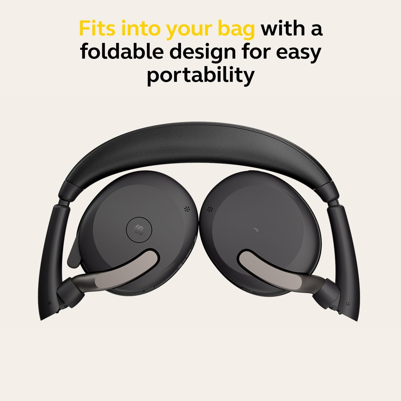Jabra Evolve2 65 Flex Wireless Headset - Active Noise Cancelling - Teams Cert - USB a Booster - Foldable - on Ear Bluetooth Stereo Headphones with Boom Mic + Clearvoice for Clear Calls 32Hr Music Time image number 3