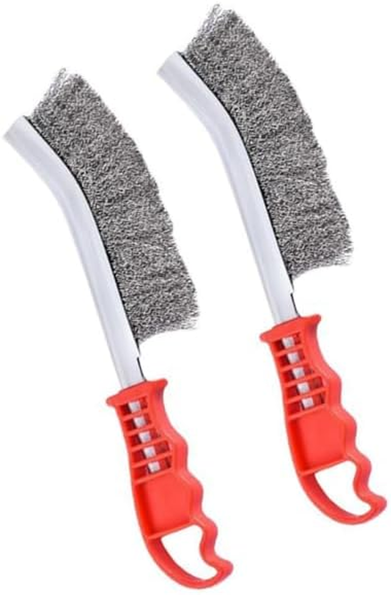 Fokmuaex 2PCS Heavy Duty Grill Brush - Stainless Steel BBQ Cleaning Brush with Handle for Gas, Charcoal & Electric Grills, Professional Grill Grate Cleaner Tool image number 3