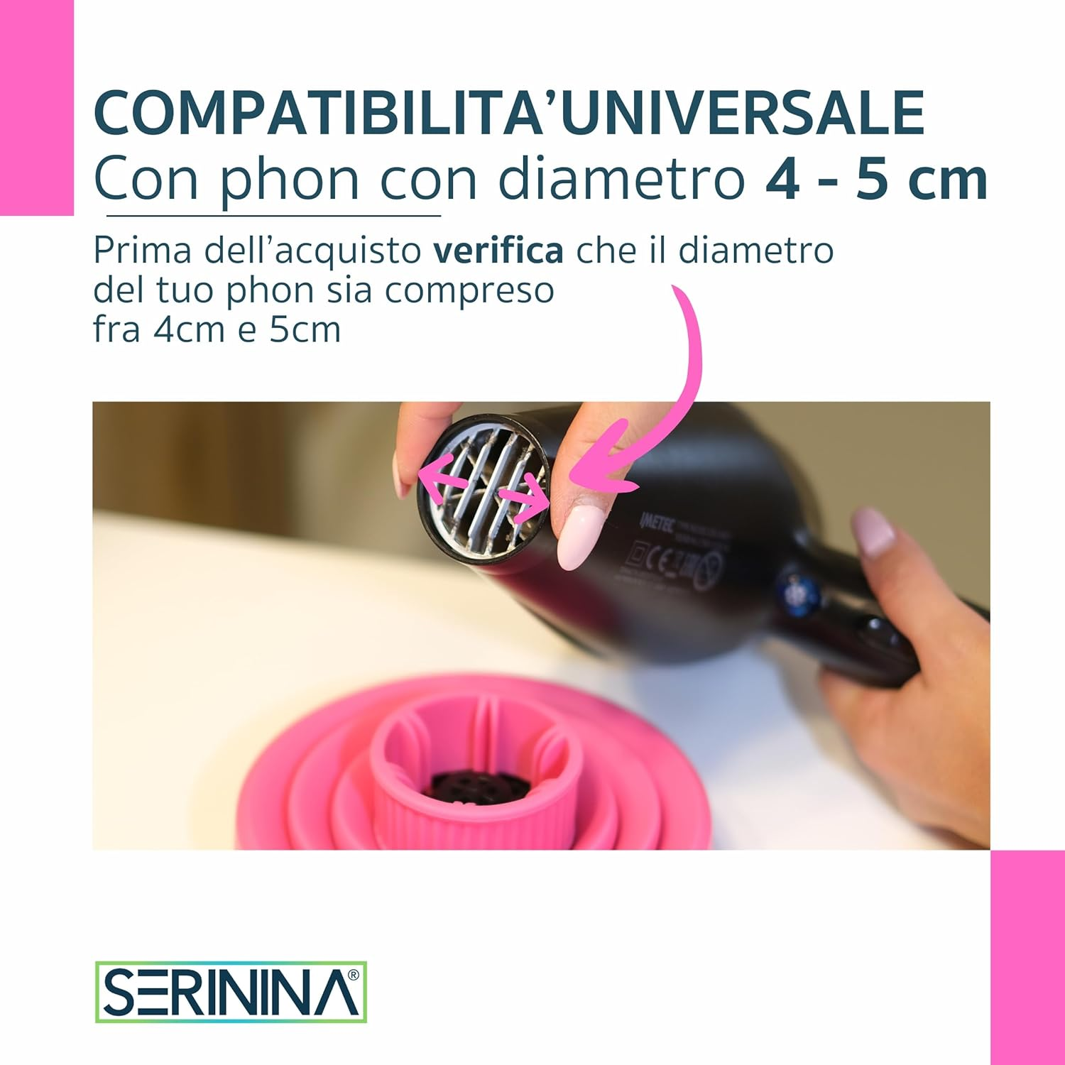 Universal Hair Diffuser, Diffuser Hair Dryer Attachment, Adjustable for Impact Dryers with Nozzle 4-5 Cm for Curly or Wavy Hair Styling image number 3