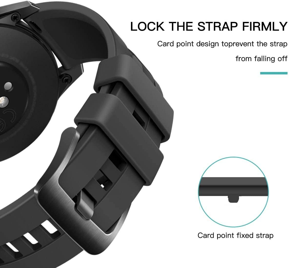 Replacement Fastener Rings for Fitbit Versa Bands(Pack of 10) Security Loop Holder Keeper Retainer Wave Fixed Non-Slip Silicon Fastener Ring Connector Loops for Fitbit Versa Smartwatch,Black