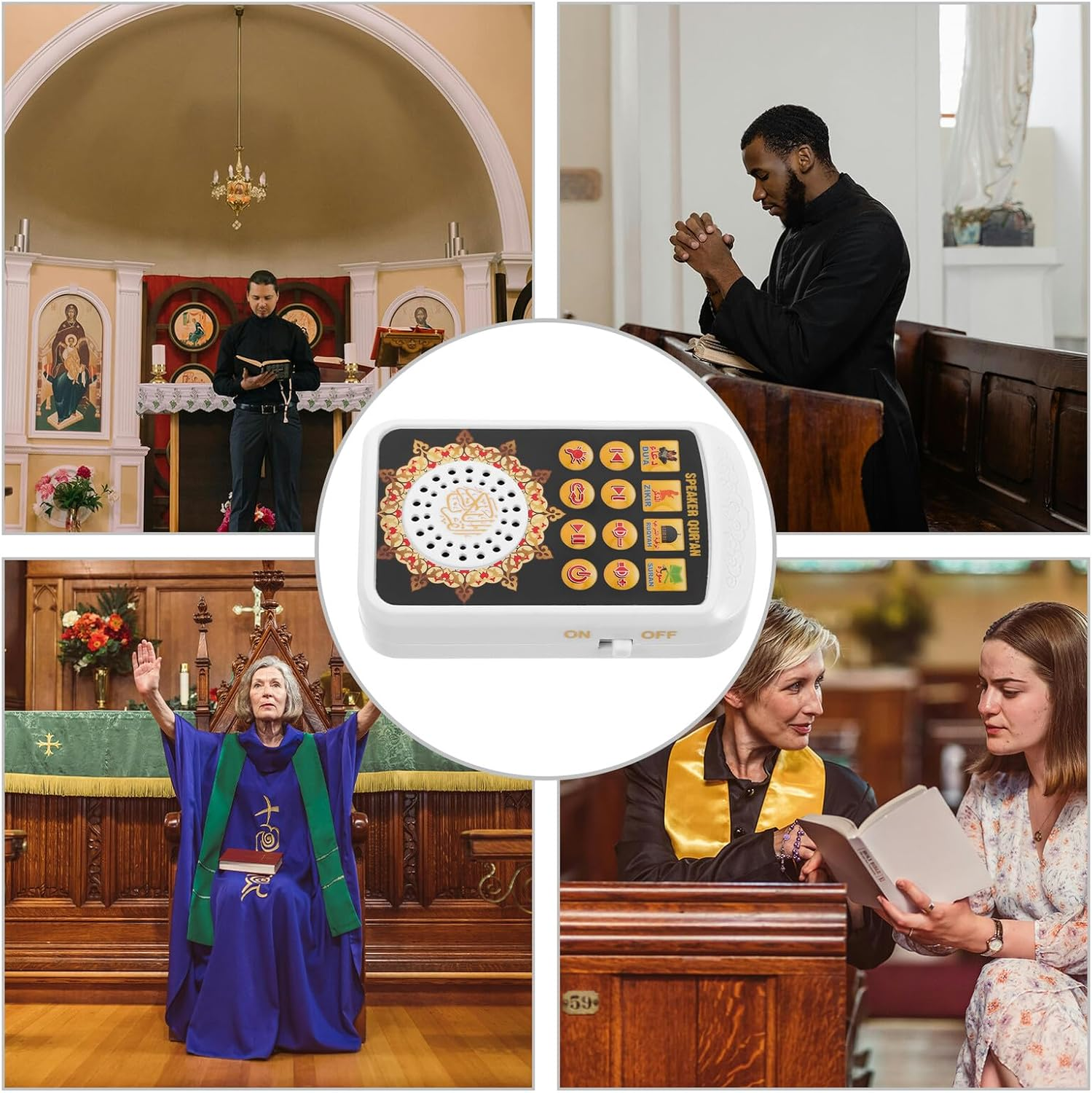 Veemoon Portable Quran Speaker Player Lightweight for Home Office Travel Ramadan Islamic Prayer Recitation image number 5